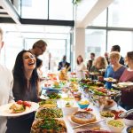 People At A Catered Event